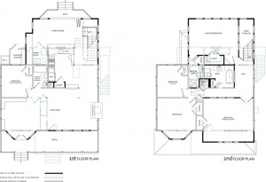 Floor Plans, Before + After Superimposed